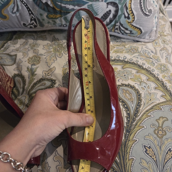Via spiga red patent leather peep toe heel - Picture 10 of 10